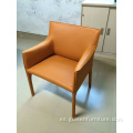 Muebles de diseñador moderno sillón de cuero de estilo nórdico